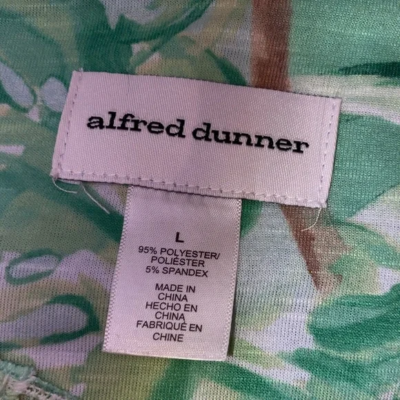 Alfred Dunner Green and Purple Tropical Tunic - Picture 5 of 6